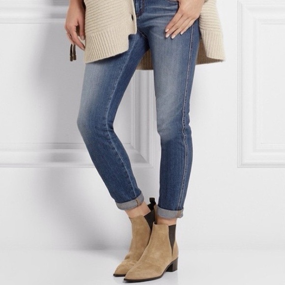 Acne Studios Jensen Suede Ankle Boots Tan Beige | Size 38 / 7.5 - Picture 3 of 16